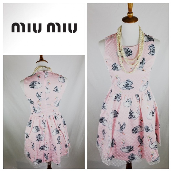 {Miu Miu} Swan Dress Brand New - Picture 1 of 3